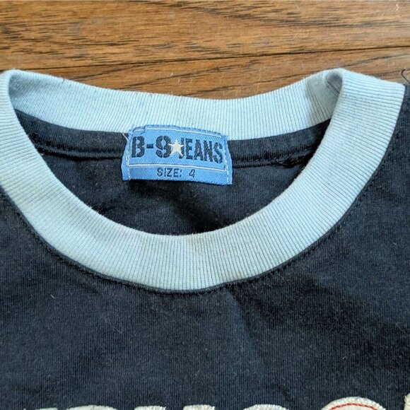 VTG Y2K B-9 Jeans Typhoon Rugby Crewneck Shirt Boys sz 4 Skater Grunge - Picture 5 of 8